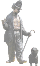 Statue of the clown next to Gomel State Circus